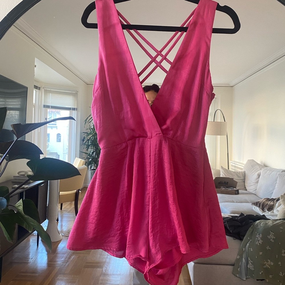 Pink Romper from Nasty Gal in Size Small
